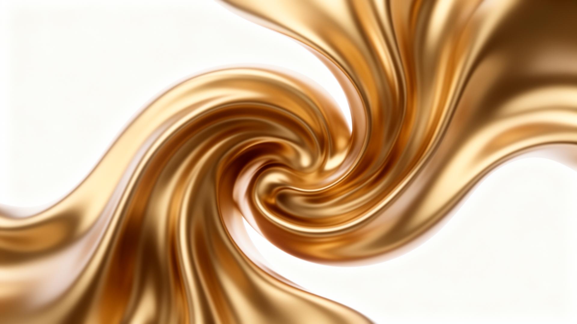 Flowing gold silk